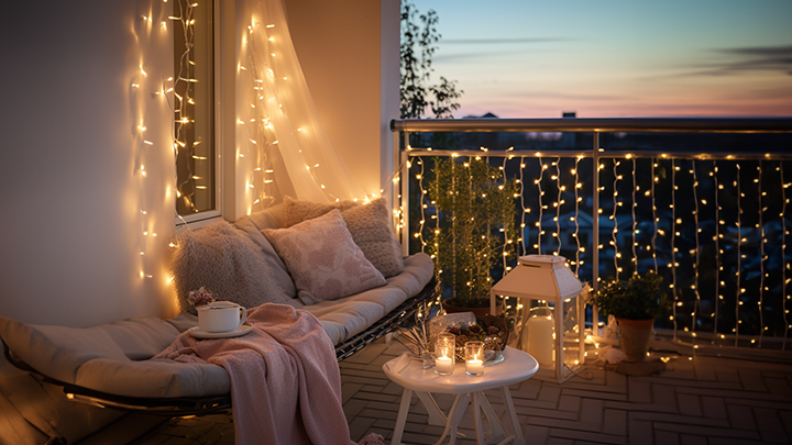 Create an ambient glow with cosy strip lights 